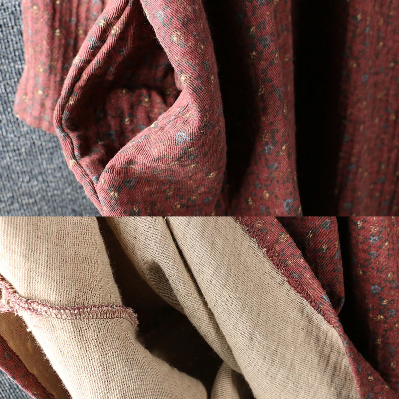 New Vintage Hooded Long Sleeved Floral Dress Women Loose Casual Dresses Mori Girl Cotton Linen Spring Autumn Tunic Dress