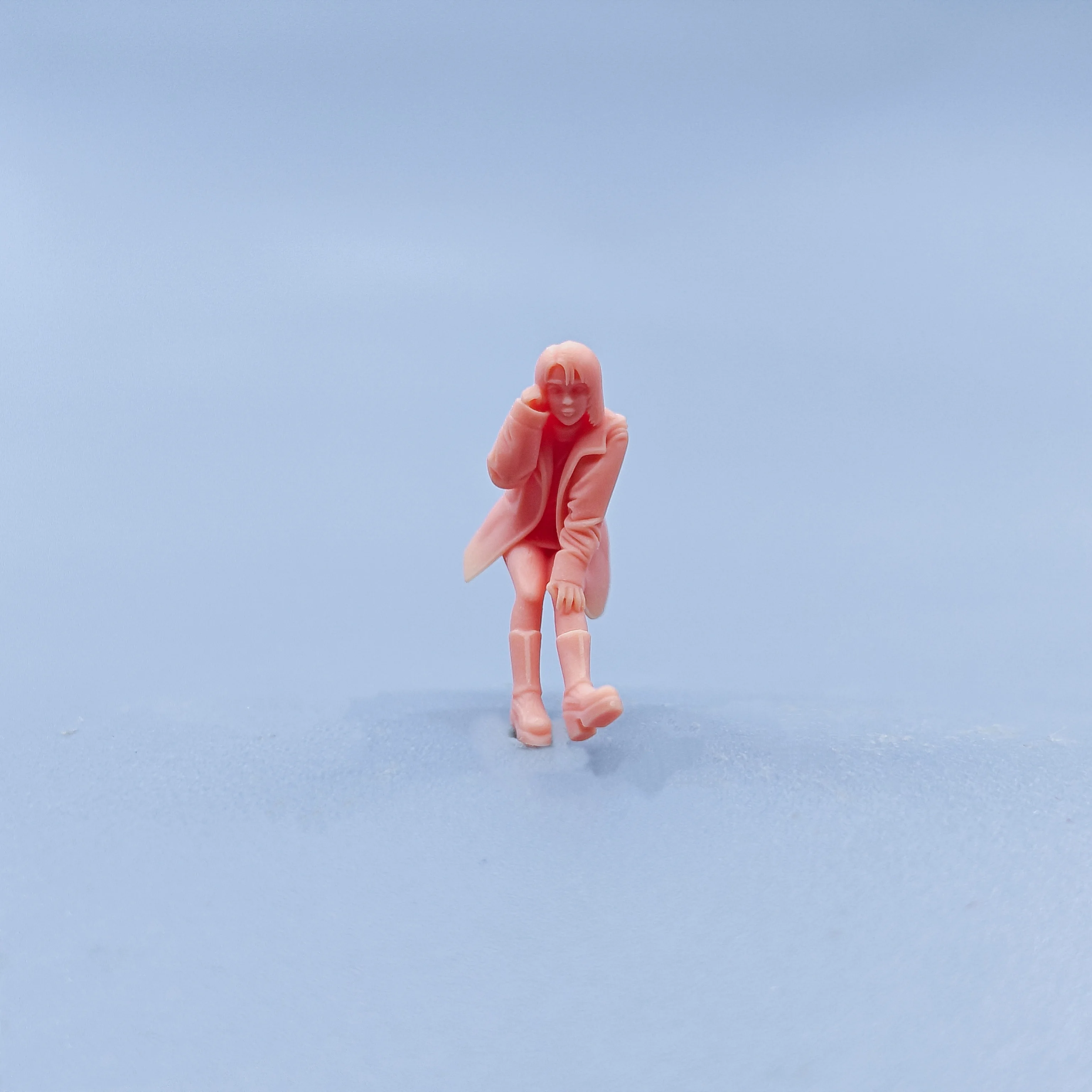 1/64 Figuren, Maßstabmodell, Kunstharz, das die Ohren berührt, Mädchen, ungefärbte Miniaturen, Diorama, handbemalt, D821
