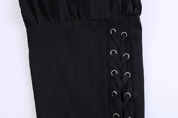 für Cosplay-Auftritte, einfarbige mittelalterliche Schnürhose, Renaissance-Kriegerhose mit schmal zulaufendem Bein – Detail 7