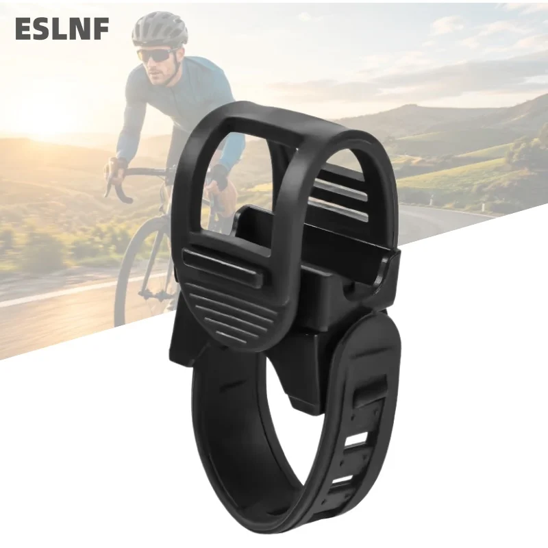 Fahrrad-Taschenlampenhalterung aus Silikon, um 360 Grad drehbar, verstellbar, rutschfest, stoßfest, für Fahrradlenker