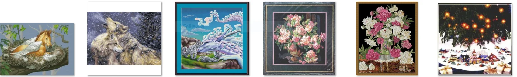 

Top Quality Lovely Counted Cross Stitch Kit Cross Stitch Set Cotton Embroidery Kits -Snowy Night Wolf 58-44