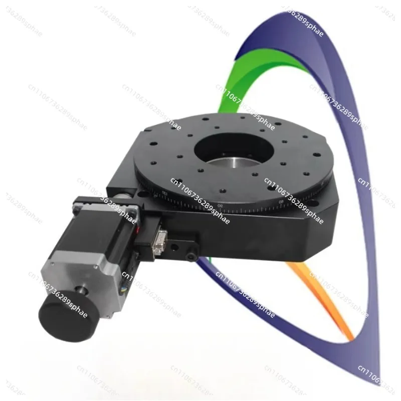 electric rotary table, precision hollow rotary / horizontal azimuth / optical angle table