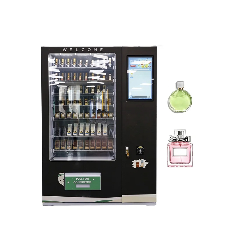 Perfume Dispensing Cabinet Retail Kiosk Wall Mounted Thin Shell Remote Operation Setting for Nightclub Self Service