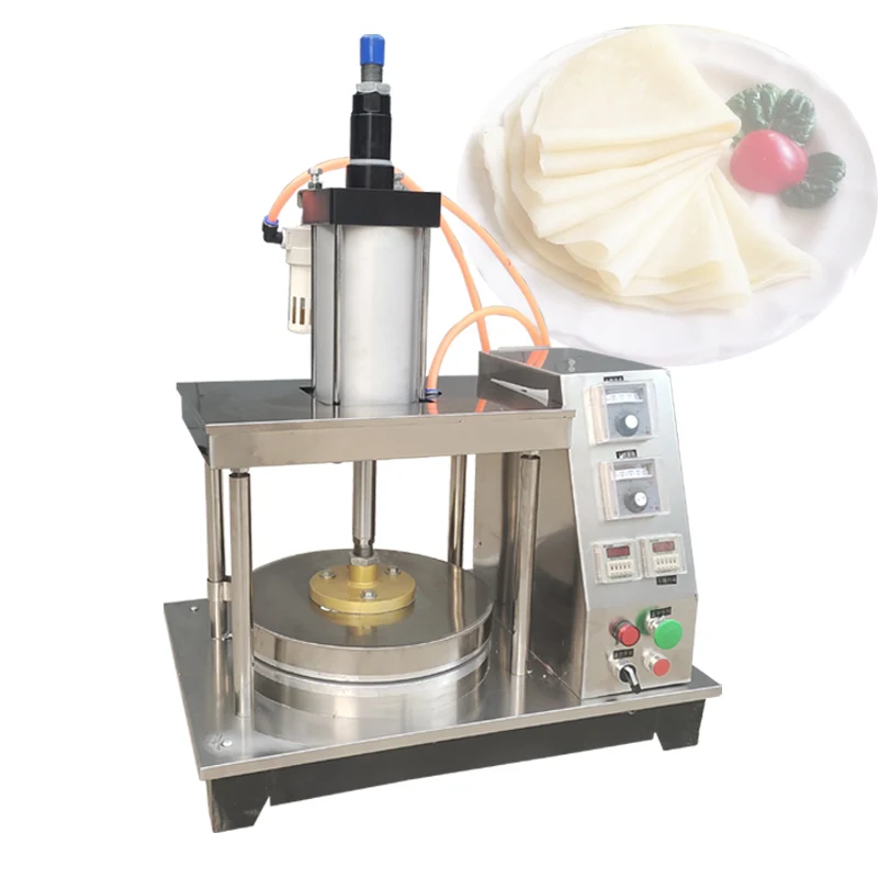 

Commercial Pneumatic Pizza Dough Press Machine Automatic Shredded Cake Egg Pancake Flattening Equipment