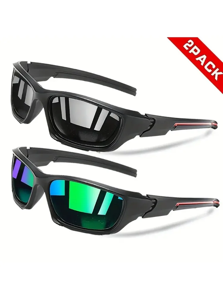 2 szt. Zaawansowane, modne okulary przeciwsłoneczne z polaryzacją w stylu cool fantasy, męskie i damskie, do sportów outdoorowych, jazdy na rowerze, wędkowania, pieszych wędrówek, golfa. — zdjęcie 2
