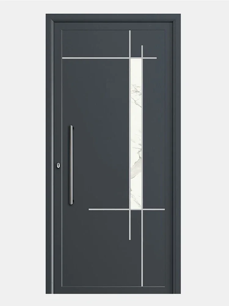 *IW% Entrance Front Door With Sidelight Swing Security Entry Main Doors Casement Exterior Door Gate Aluminum Home Decor Custom