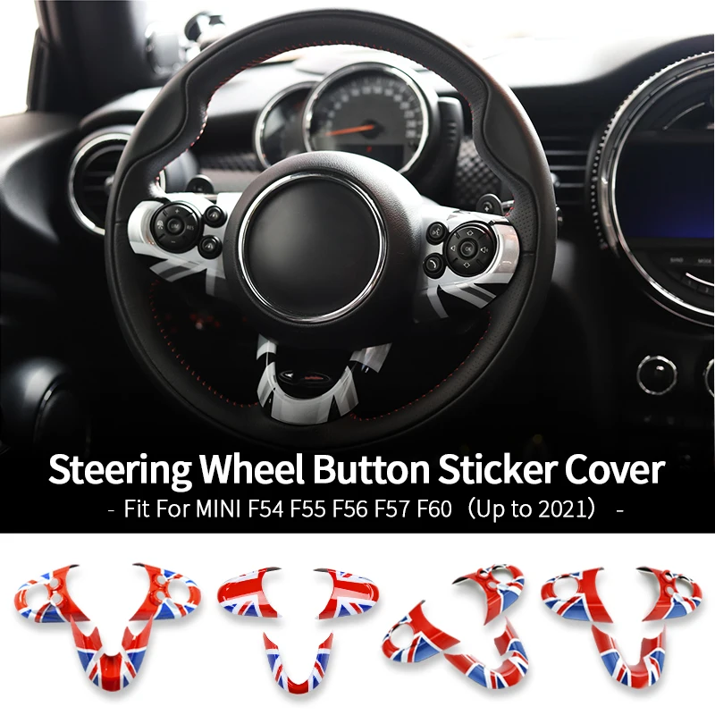 

Car Steering Wheel Panel Button Cover Stickers For Mini Cooper F54 F55 F56 F57 F60 Interior Decoration Shell Auto Accessories