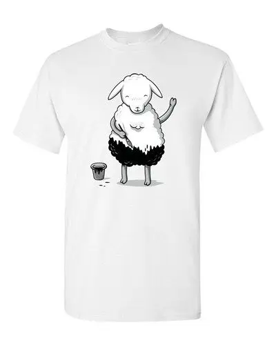 Unconventional Gege Artworks Clever Art Paint Sheep Funny DT Adult T-Shirt Tee  High Quality 100%Cotton Short Sleeve