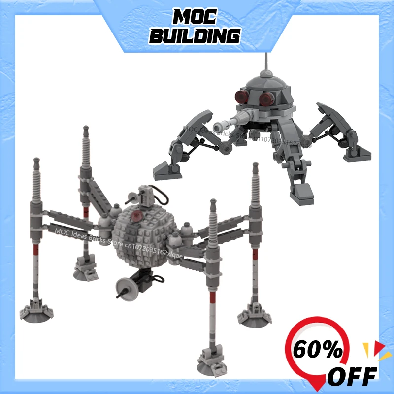 

MOC Building Blocks Space Battle Movie Series Arachnid Robot Model DIY Assemble Bricks Collection Display Toy Creative Xmas Gift