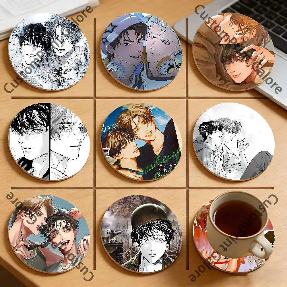 

Hayden Alain H-Haruka T-Tooki Ie Eco-Friendly Pine Coasters HD Print Design Non-Slip, Heat-Resistant Table Protection