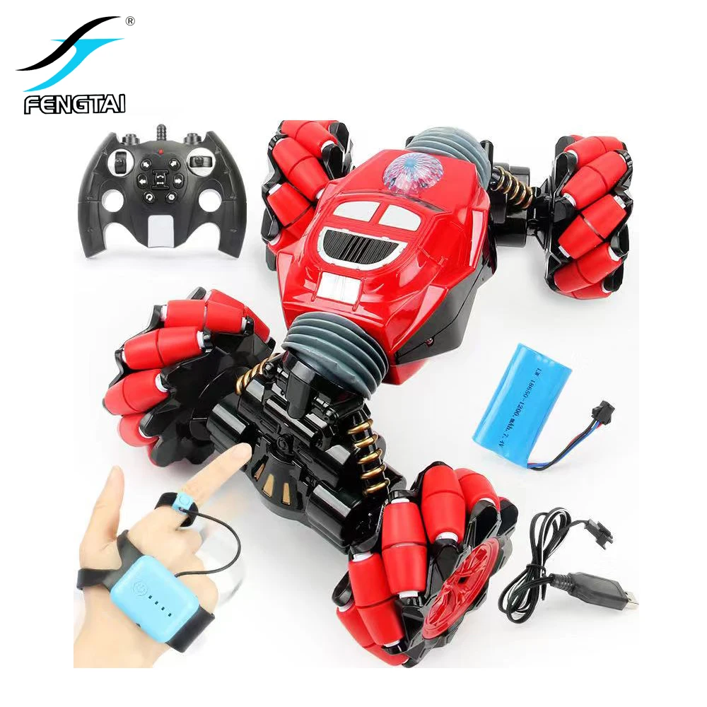 

RC Stunt Car Climb Twist 4WD Watch Control Light Music Gesture Sensor Drift Deformation Toy Vehicle Double Size Dance Roll Racer