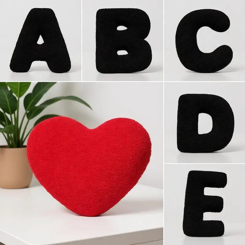 Cute Letter Plush Pillow DIY Stuffed Alphabet Cushion Throw Pillow Soft Sofa Home Decor Free Combination Birthday Wedding Party