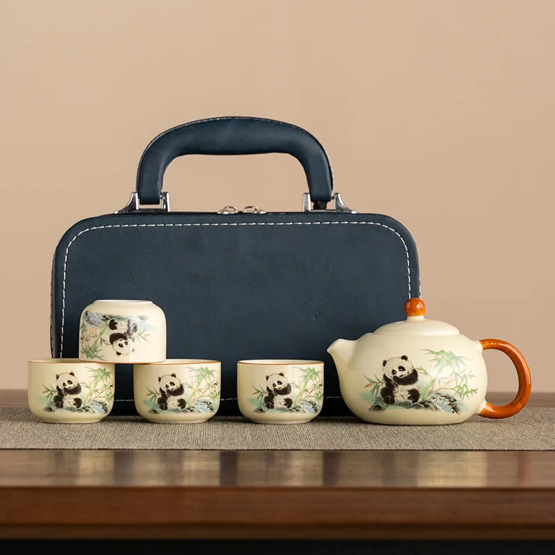 

Chinese Style Panda Tea Set Home and Office Kung Fu Tea Utensil