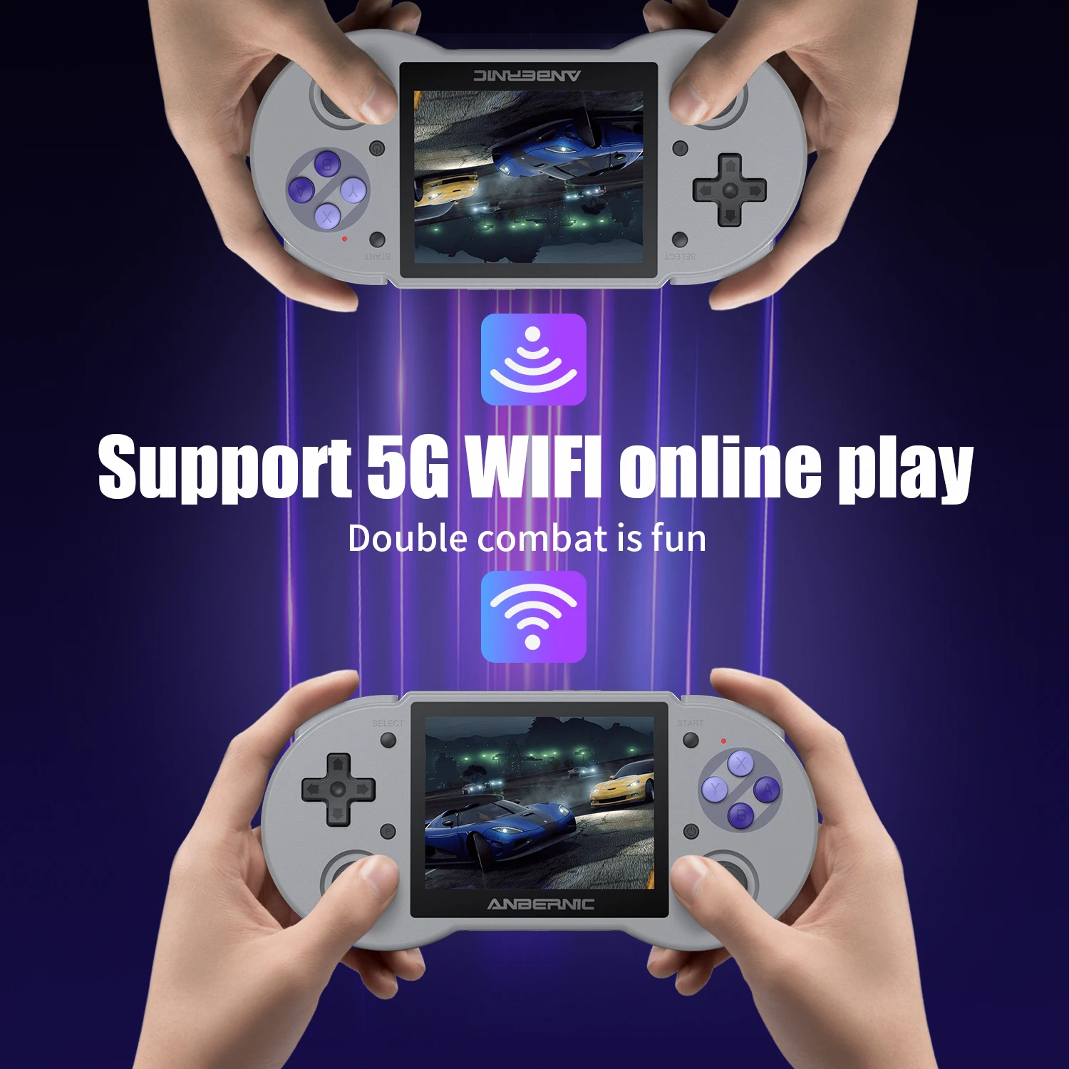 Anbernic RG353P Retro Handheld Games Console 3.5'' IPS Multi-touch Screen Android/Linux Dual OS 3500mAh Supports WiFi Bluetooth HDMI Out Streaming