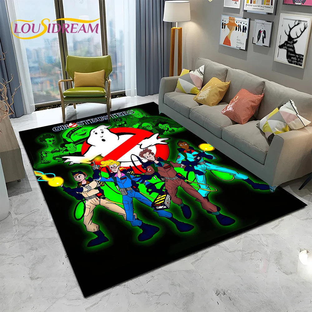 Horror Movie G-Ghostbusters Cartoon Carpet Rug for Home Living Room Bedroom Sofa Doormat Decor,Kid Area Rug Non-slip Floor Mat