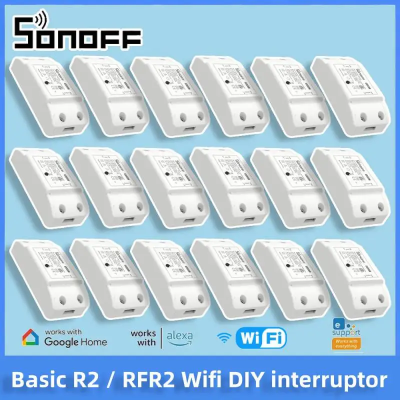 SONOFF BasicR2 RFR2 ETL Wifi DIY Smart Switch Moudle APP Remote Control Timer Switch Smart Home Works with Alexa Google Home