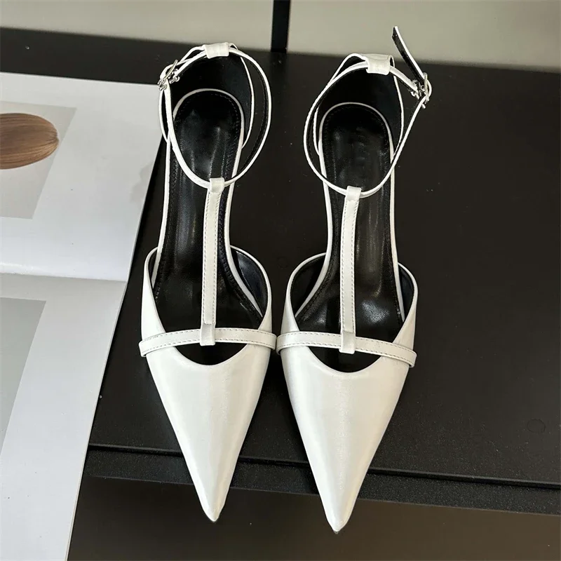 Eilyken Elegant Pointed Toe Buckle Strap Women Pump Sexy Party Prom High Heels Hollow out Mule Female Shoes Zapatillas De Mujer