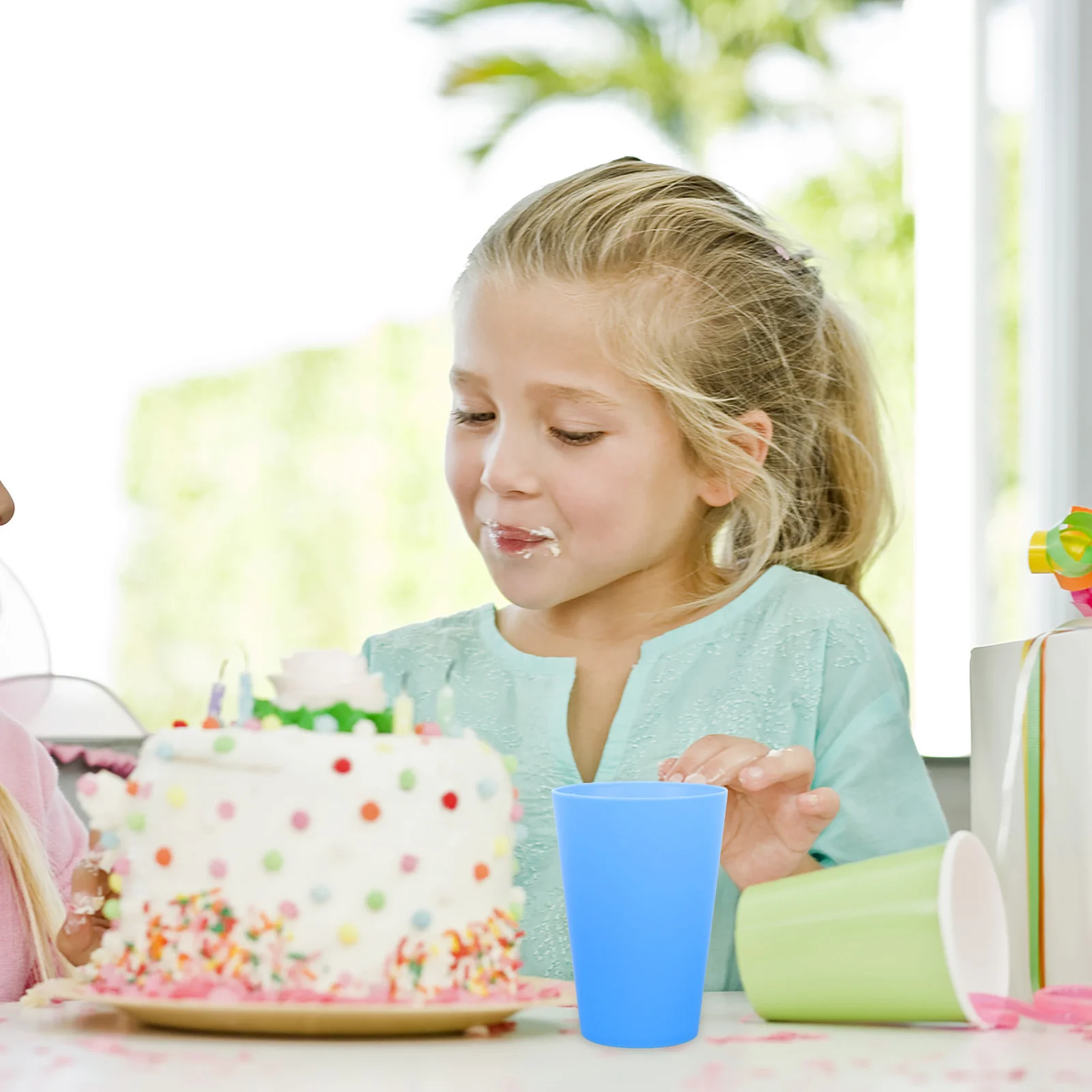 

6 pcs 250Ml Matte Plastic Kids Cups Colorful Non-Toxic Toddler Drinking Mugs For Children Party Outdoor Home Use Bpa-Free Crayon