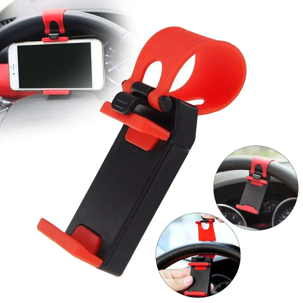 1PC Universal Car Phone Holder Steering Wheel Phone Retractable Mount 5.5’ Interior Products Navigation Navigation Dashboar H5K7