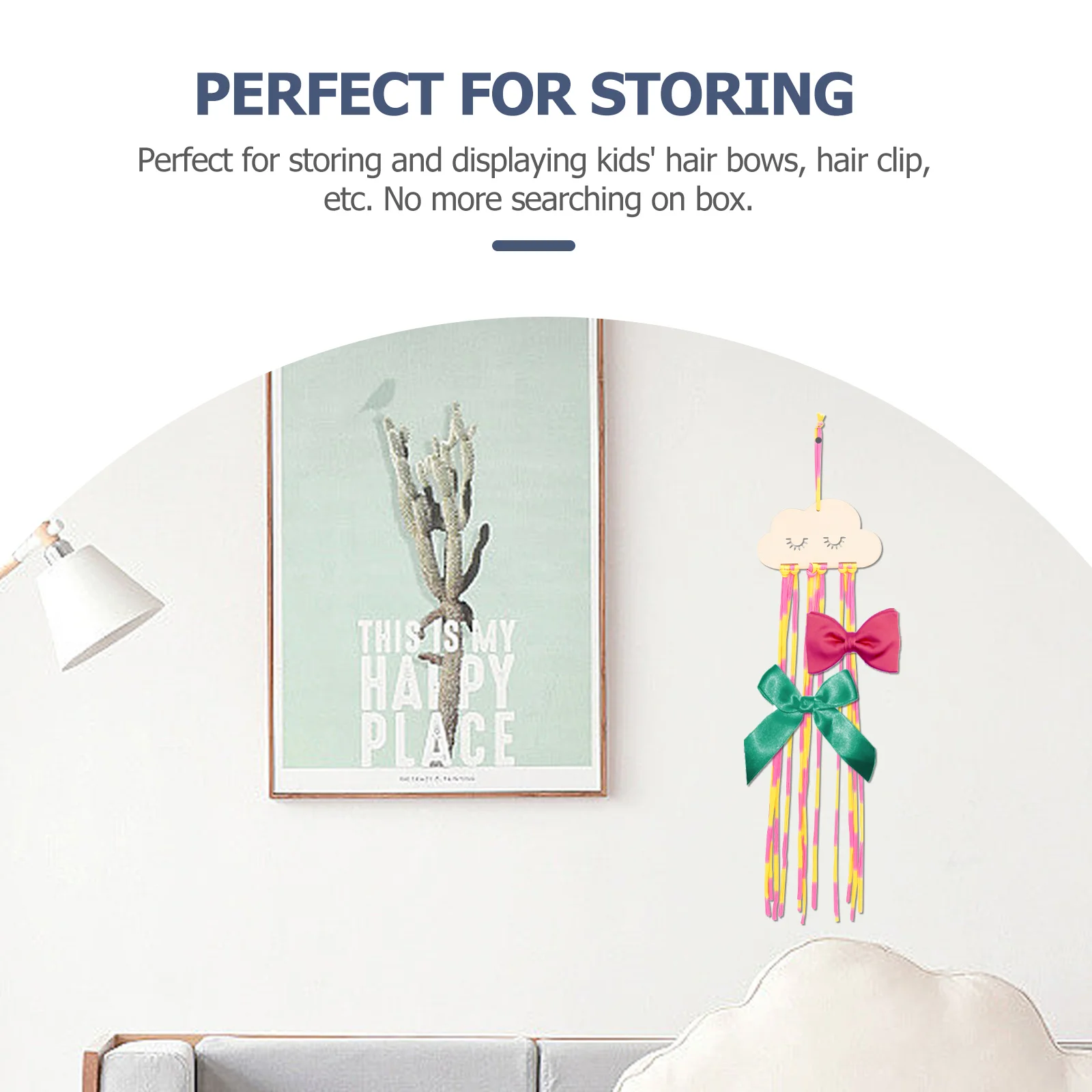 2 قطعة مشبك شعر على شكل سحابة منظم تخزين ديكور للتعليق على الحائط لحامل القوس المزخرف شماعة مشبك الشعر