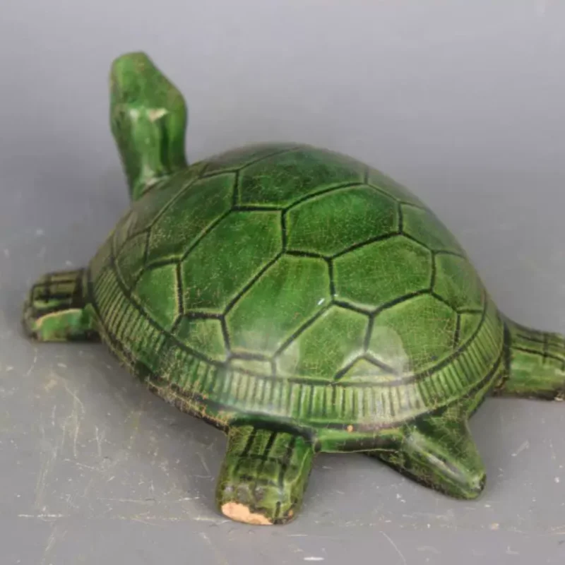  Vintage Tang Sancai Mythical Tortoise Statue - Traditional Chinese style Ceramic Figurine, Desktop Decor & Collectible view 3