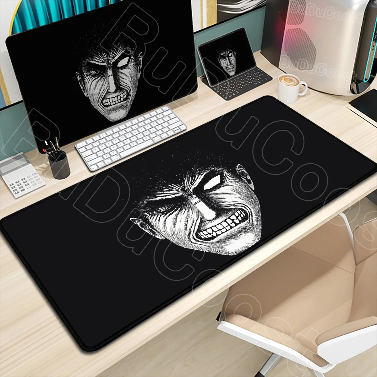 

New Cool Wallpaper Guts Sword in Berserk Mousepads Berserk Gaming Mouse Pad Computer Accessories Keyboard Laptop Speed Desk Mats