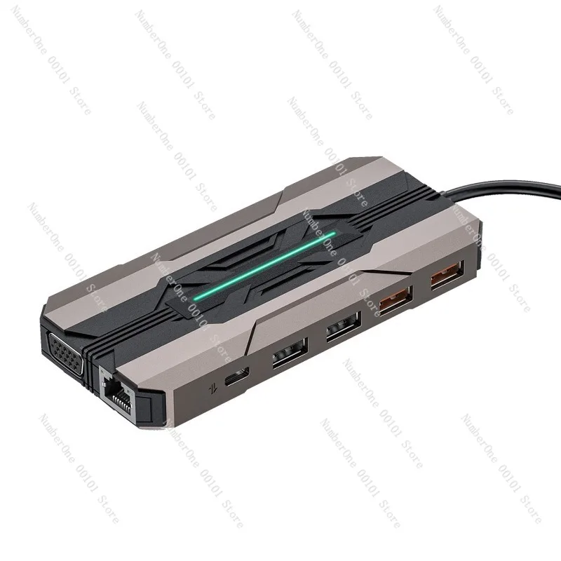 

Док-станция 13-в-1 USB-C HUB с Gigabit Ethernet, HDMI, устройство считывания нескольких карт и несколькими портами расширения, улучшенным ноутбуком