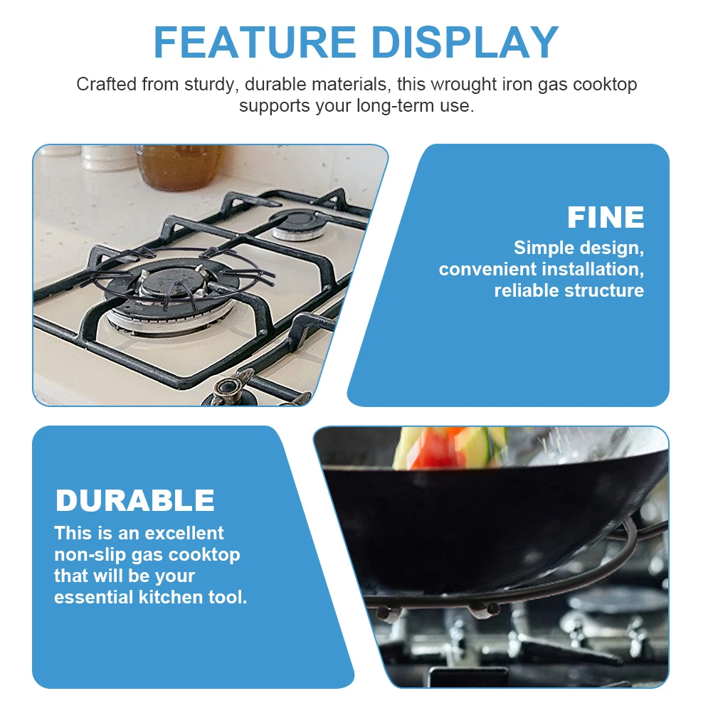 

4 Pcs Non-slip Pot Rack Milk Kitchen Stove Bracket Heat-resistant Gas Wok Holder Pan Support Iron Universal Stable and