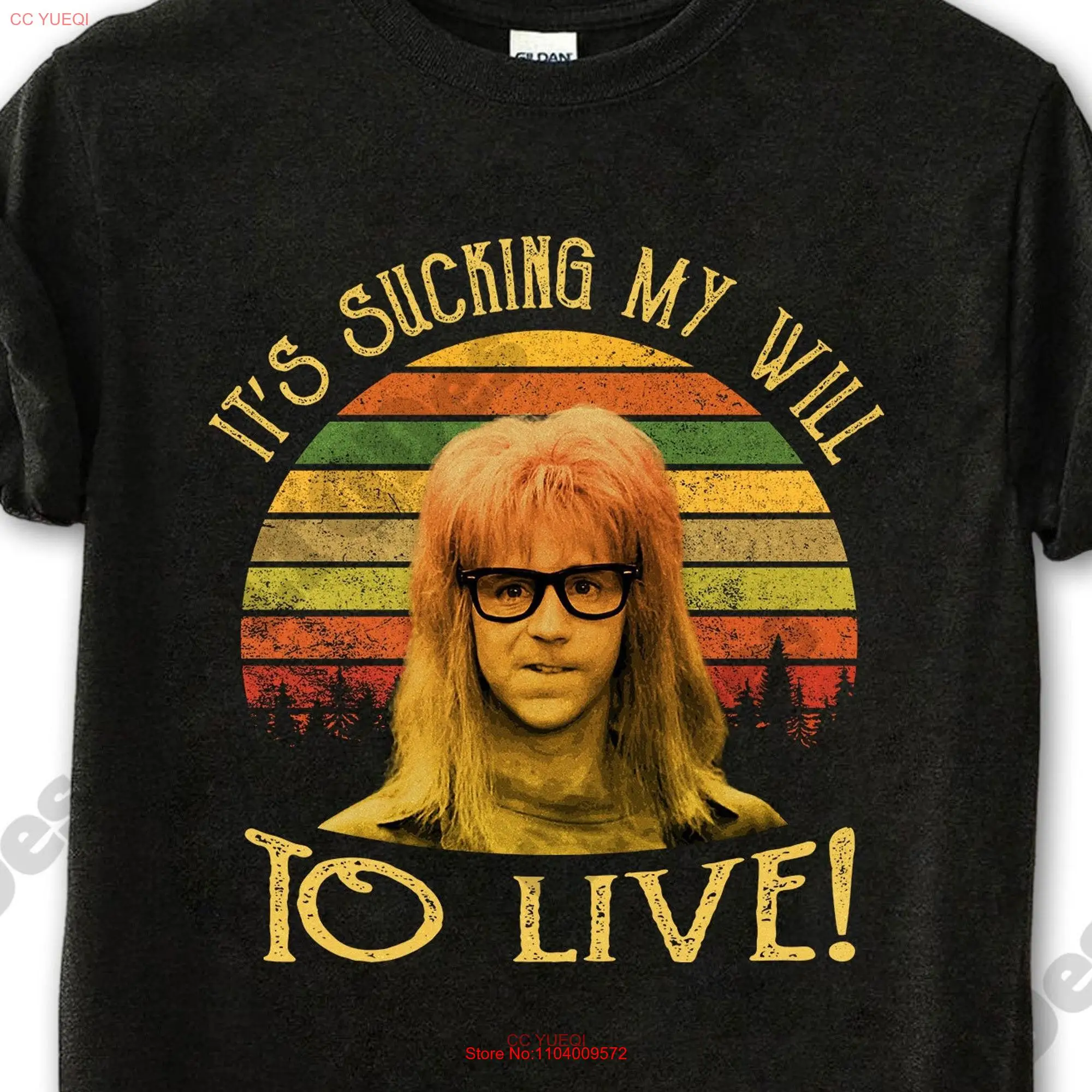 Футболка в стиле Уэйна с надписью «Garth Algar It», «сосание моей воли для винтажных фильмов», с длинным или коротким рукавом