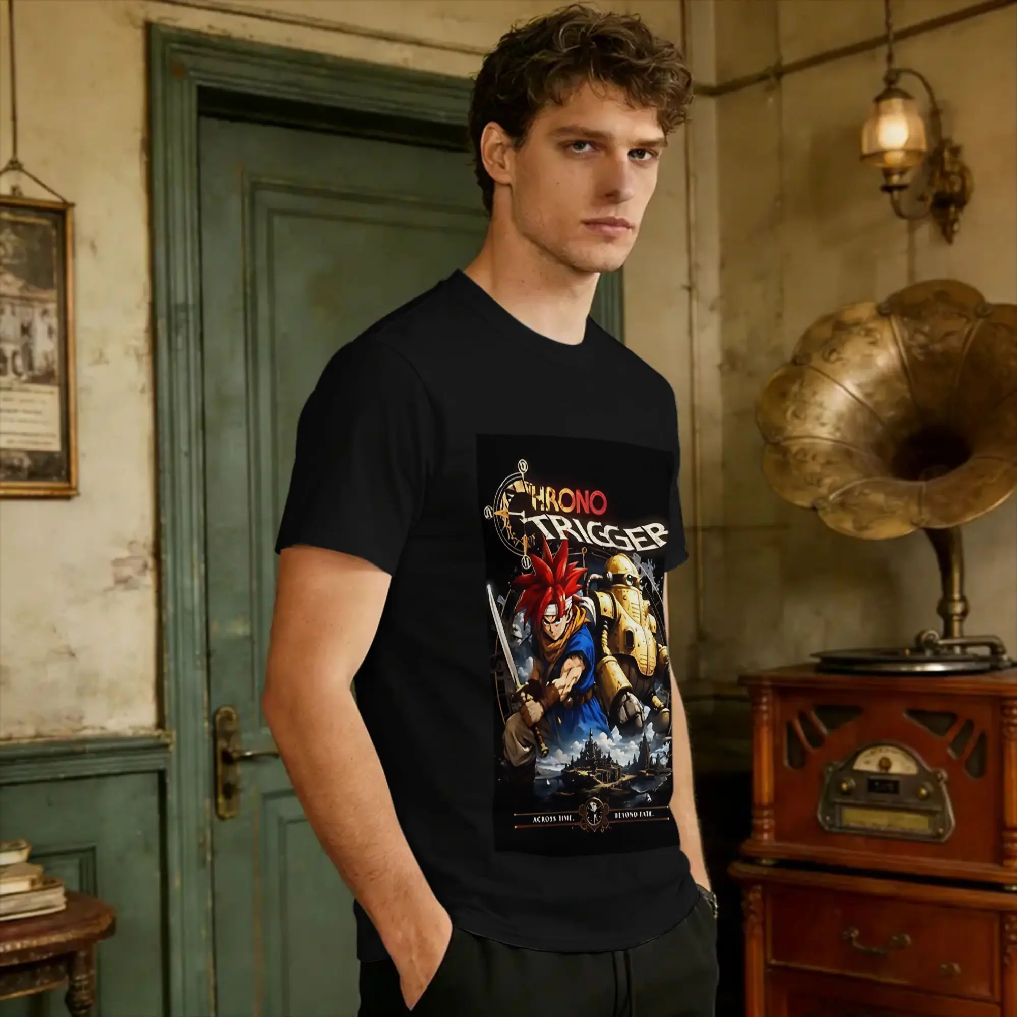 Chrono Trigger Prodigy-Across Time Beyond Fate Retro Crono And Robo Dark Aesthetic T Shirt Summer T Shirts For Men's Casual Tops