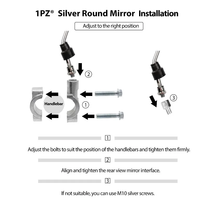 Universal Rear View Side Mirrors 7/8\