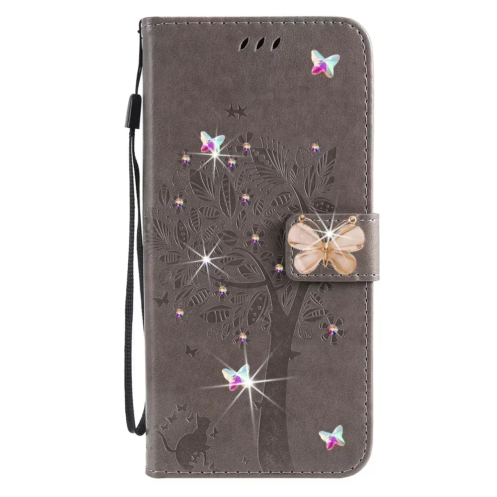Funda con diamantes de imitación para SONY Xperia 1 5 10 III IV V VI VII Wallet Butterfly Phone Case Cover