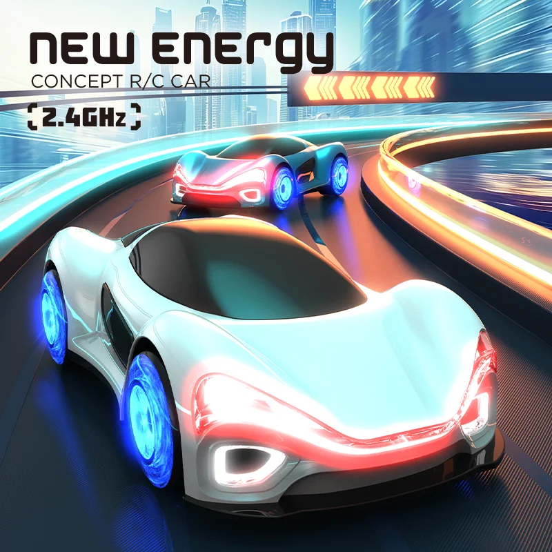 New energy remote control car rc drift light spray streamer concept stunt car gesture induction remote control car toy