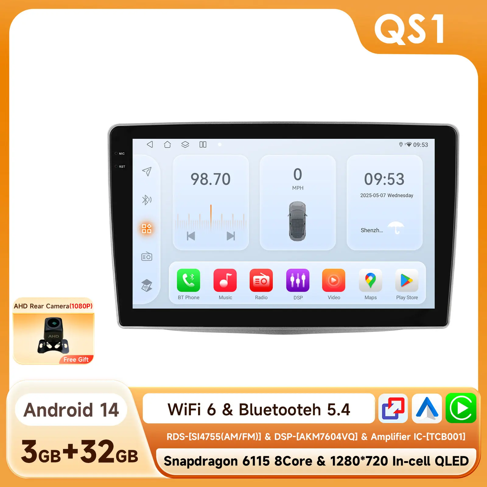 OSSURET Android 14 Autoradio Voor Alfa Romeo MiTo 955 2008-2016 Intelligent Systeem Carplay auto Multimedia Video Player GPS 6115