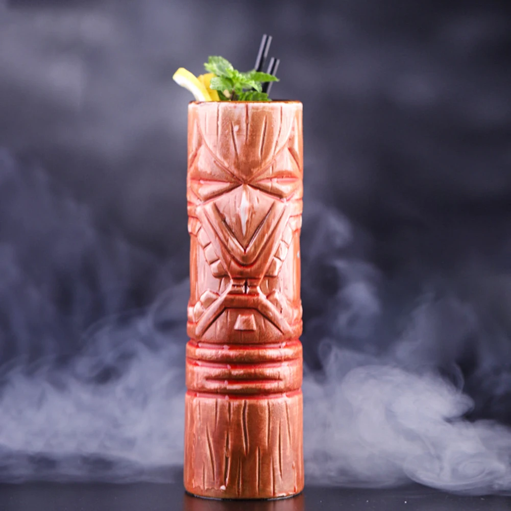 Hawaiian Cocktail Cups Creative Style Ceramic Mug Beer Beverage Tiki Mug Wine Mug Bar Tools Home Bar Party Drinkware Cups