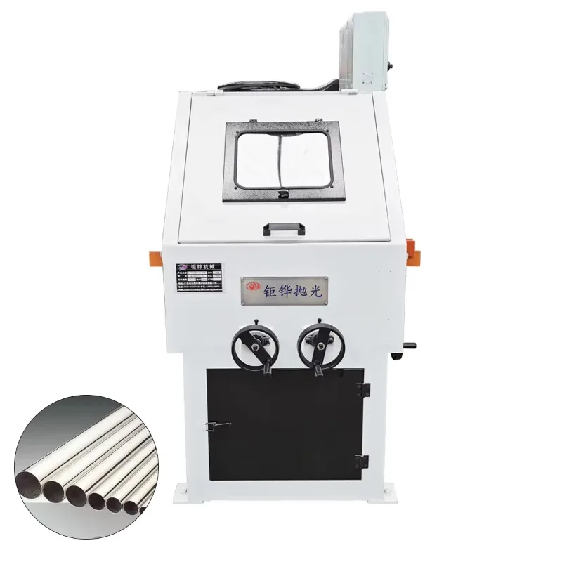 3-Head Stainless Steel Pipe Mirror Polishing Belt Sander Machine Blue Polish Tube Machine Finisher Engine Bearing Core for Metal