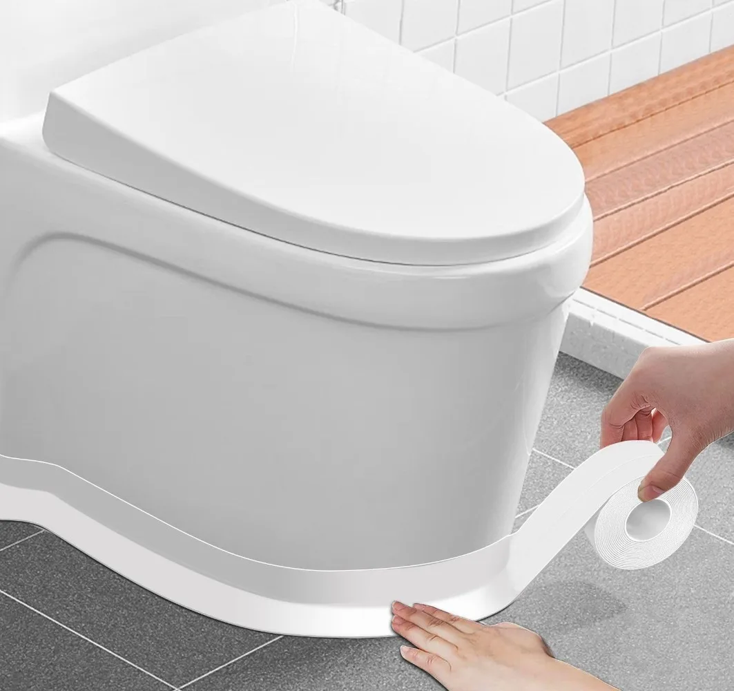 PVC Self-adhesive Sealing Tape Oil-Proof Kitchen Sink Edge Caulk Tape Waterproof Bathroom Toilet Corner Wall Sticker