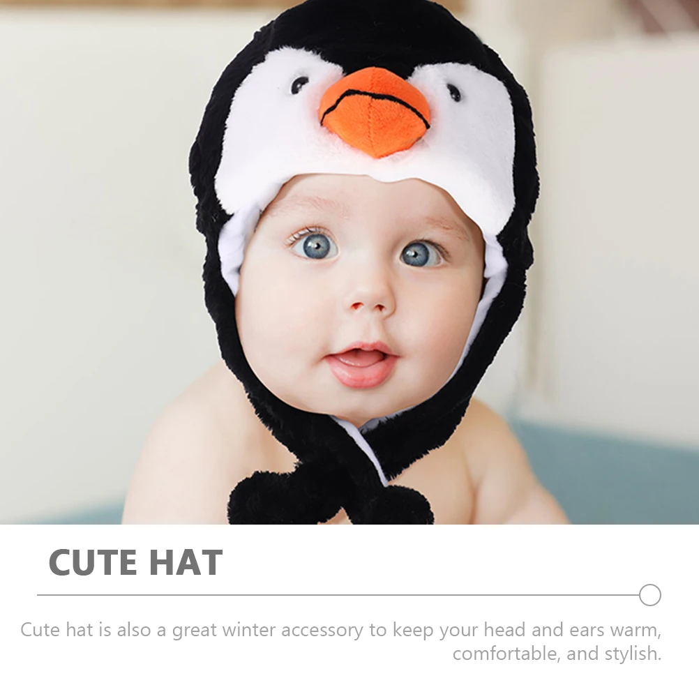 

4 Pcs Penguin Ears Hat Cartoon Penguin Hat Birthday Kids Adults Festive Headwear Cosplay Prop Warm Winter Accessory