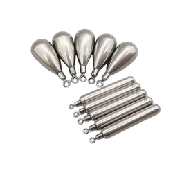 Fishing Tungsten Weights Sinkers Jig Japan Hook Teardrop Jig Head Drop Shot Weights Bullet Weights Free Jika Rig Drop Shot