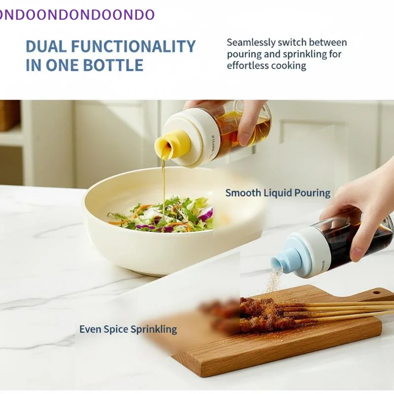 2026 New Household Kitchen Soybean Vinegar Spice Bottle Glass Leakproof Aroma Spice Wine Dedicated Non-Hanging