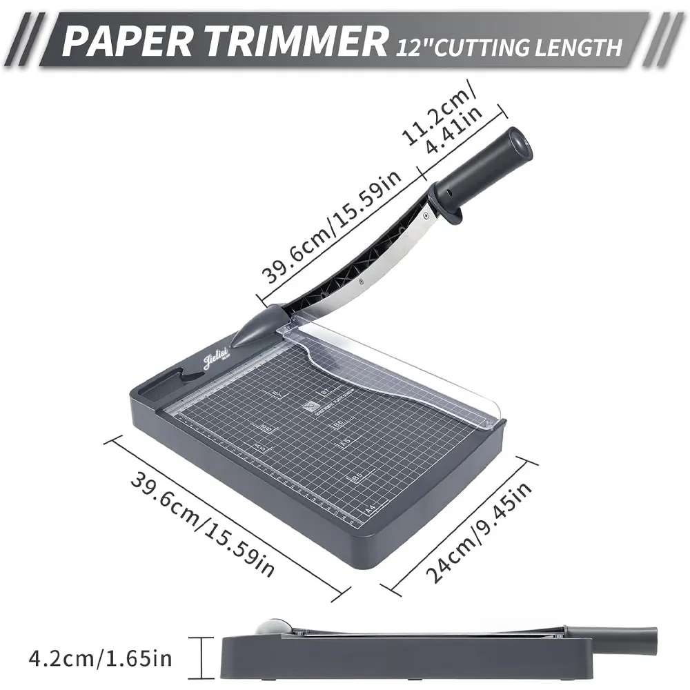 قاطعة ورق مقاس A4 مزودة بشفرة دقيقة وقاعدة PVC وسعة 16 ورقة مناسبة للبطاقات والصور والملصقات. #2