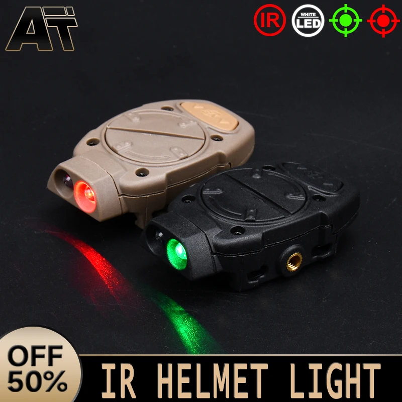 WADSN Helmet Light IR White Red Green Fast Helmet Mini Flashlight Hunting Airsoft Weapon Light Accessory For 20MM Picatinny Rail