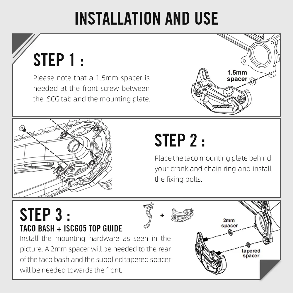 دليل سلسلة RYET MTB 26-32T 34-36T حامي سلسلة الدراجة باش الحرس CNC سلاسل الألومنيوم استقرار لركوب الدراجات الجبلية