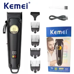 Kemei KM-2372 Lithium Battery Adjustable Trimmer Universal Serial Bus Rechargeable Cordless Electric Men's Trimmer