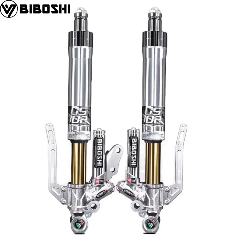 

BIBOSHI GS102 New Adjustable Front Hydraulic Shock Absorber Aluminum Alloy Motorcycles Inverted 435mm 27 Cores Damping Black