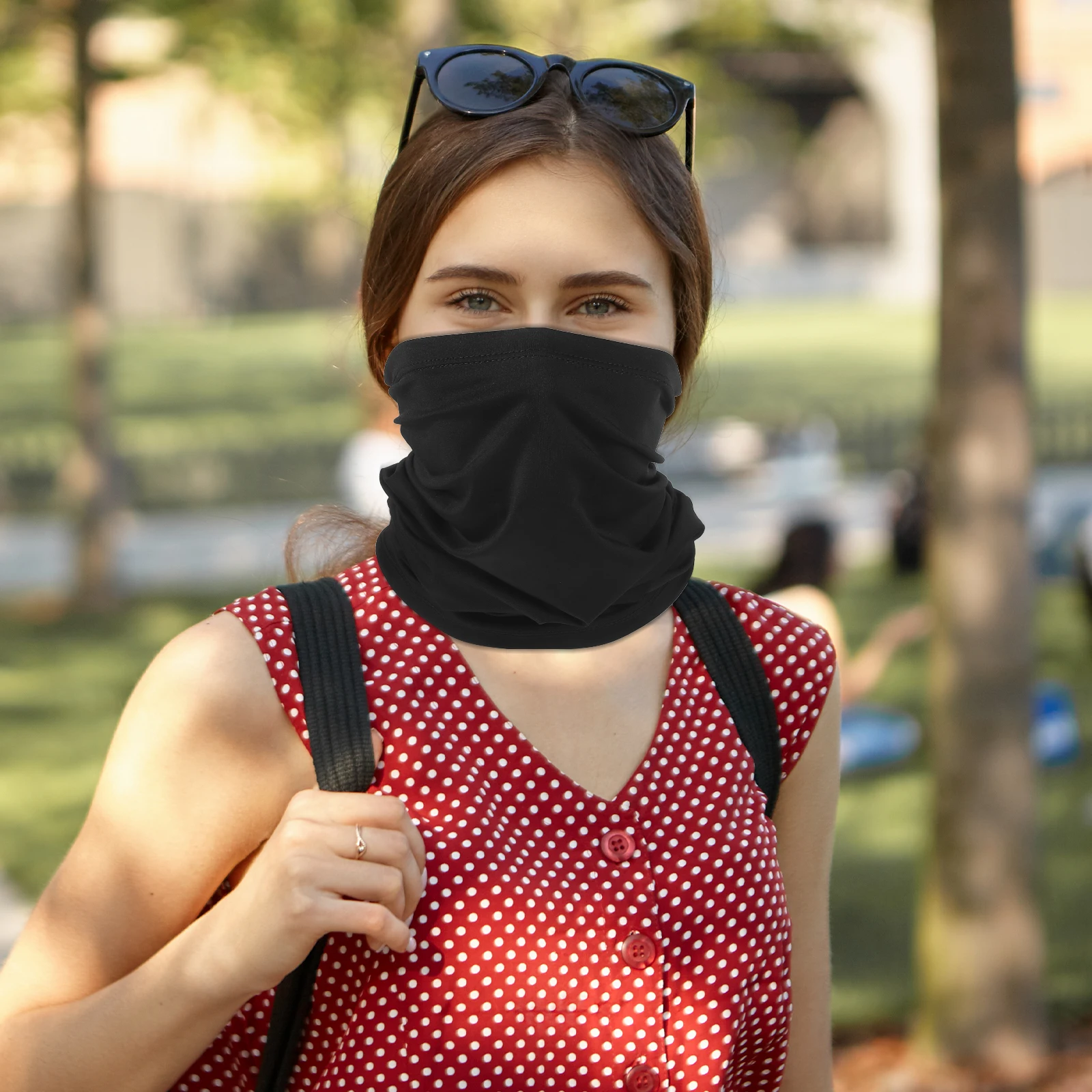 

2 Pcs Sunscreen Cycling Windproof Hood Snowboarding Face Cover Ski Neck Protector Scarf Unisex Outdoor Spandex Man