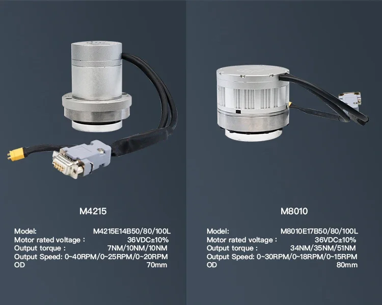 Servomotore CAN 50W Robot Giunto Attuatore Servomotore cc brushless da 10 pollici a coppia elevata