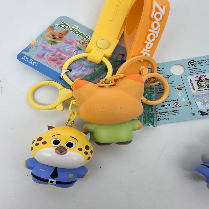 ديزني Zootopia جودي هوبس نيك Kawaii أنيمي الشكل المفاتيح حقيبة أنيقة قلادة الرسوم المتحركة المشتقة لعبة هدايا عيد ميلاد الاطفال #2
