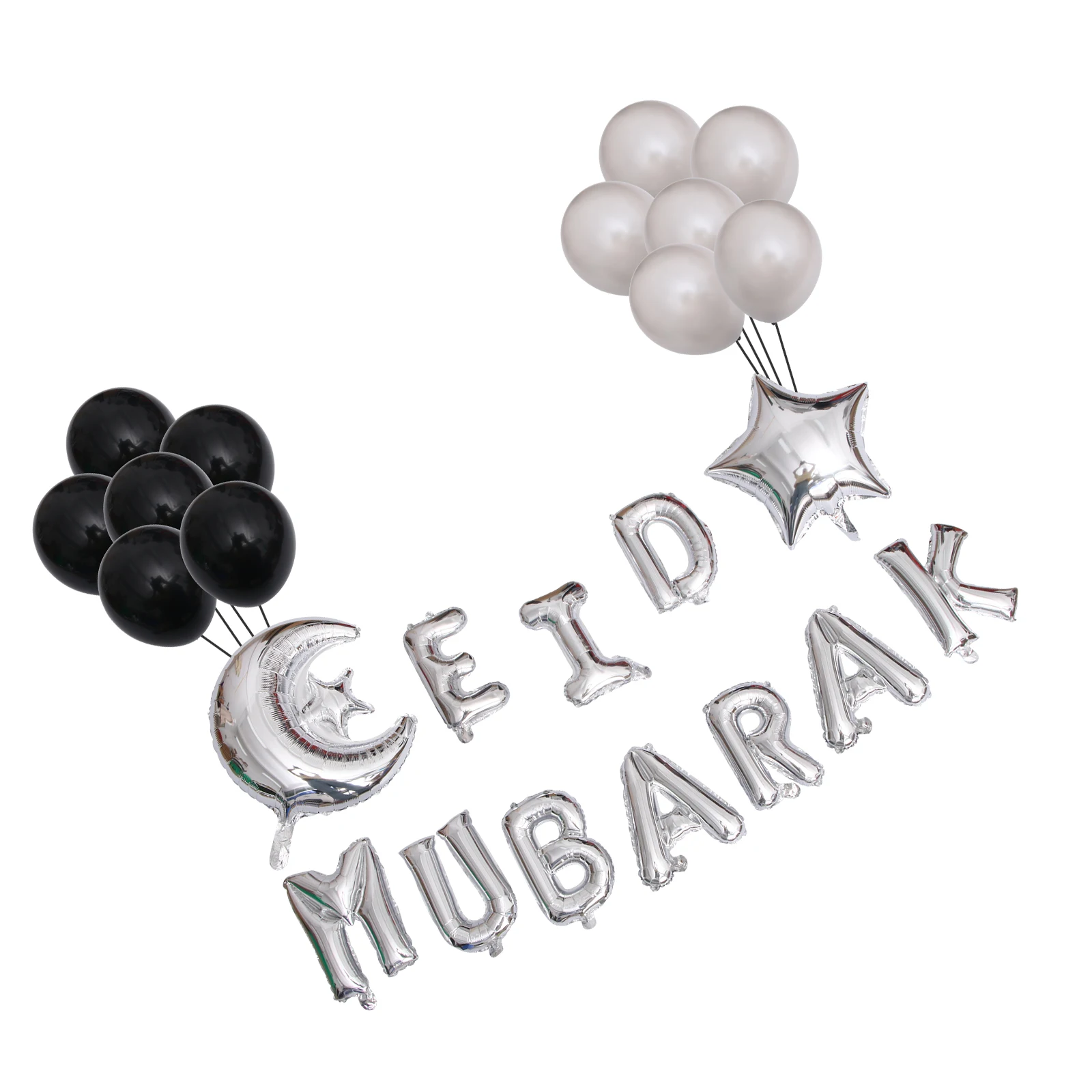 

Aluminum Film Balloon Moon and Star Balloons Ramadan Decorations Eid Mubarak Letter Banner