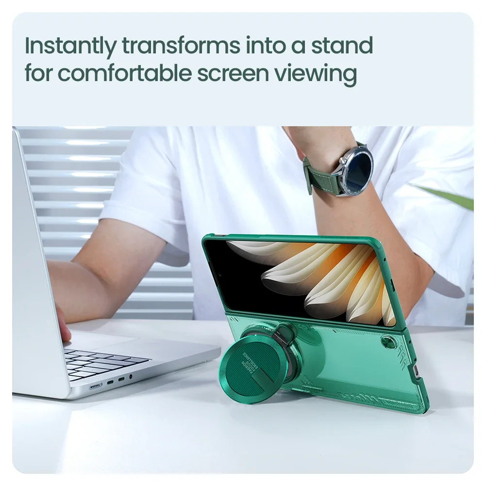 

Чехол Nillkin для OPPO Find N5 5G, защитный чехол с подставкой для камеры, прозрачные складные чехлы, чехол для объектива с защитой на 360°